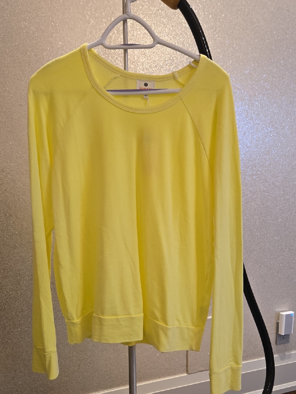 Bright Yellow Long Sleeve Crew Sweatshirt